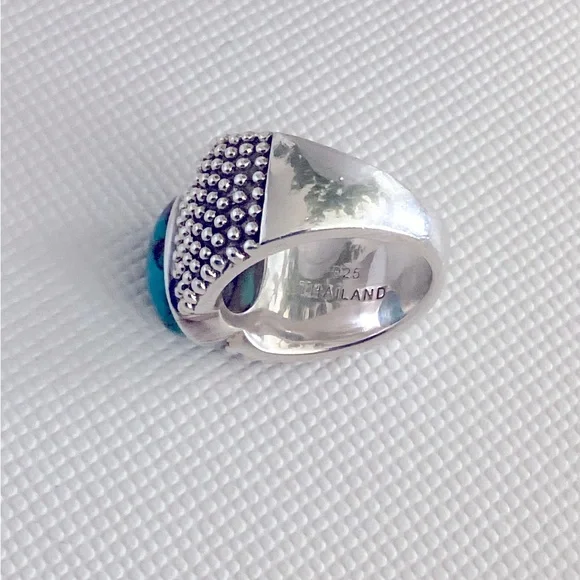 Michael Dawkins Turquoise and Silver Ring - Picture 6 of 8